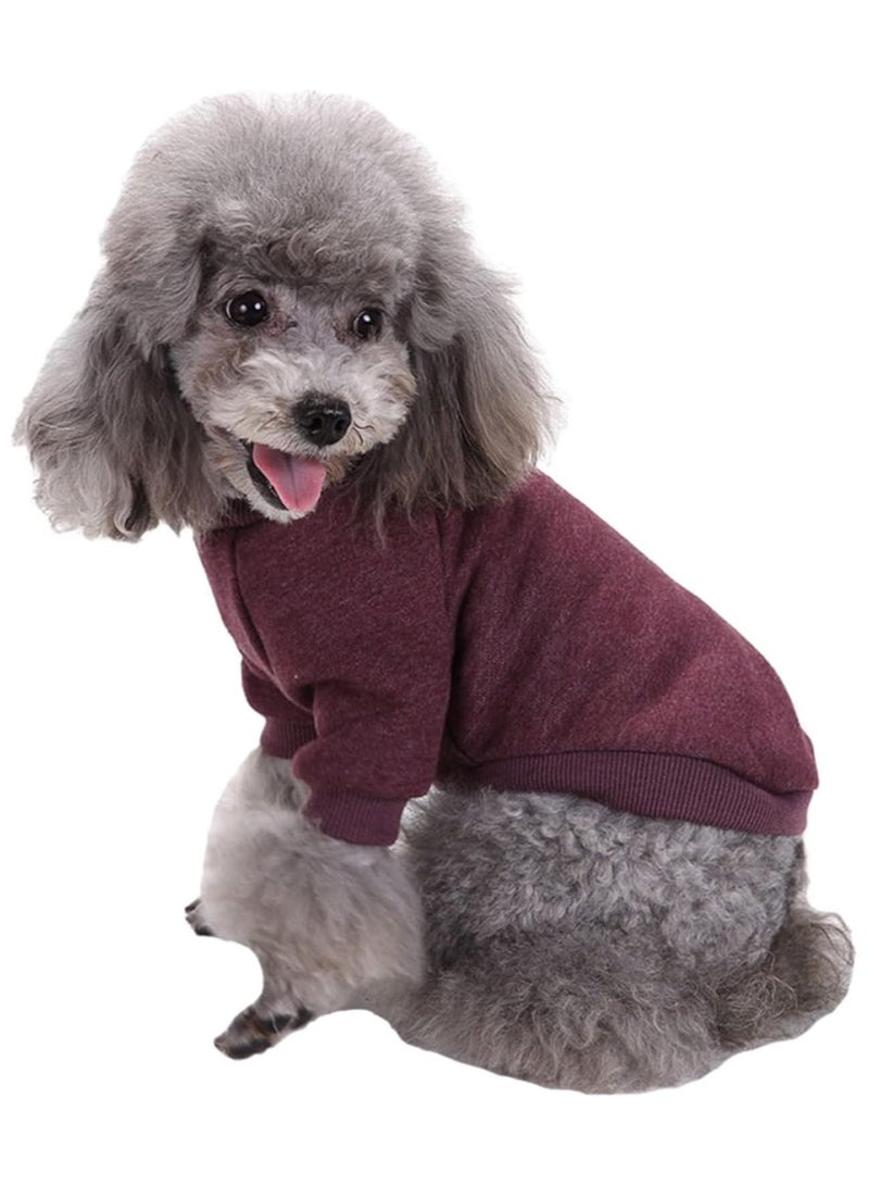 KASTWAVE Pet Dog Sweater, 2 Pack Pet Dog Classic Knitwear Sweater Soft Thickening Warm Pup Dogs Shirt Winter Puppy Sweate, Doggie Sweatshirt (Brown+Khaki, X-Small) - Image 3