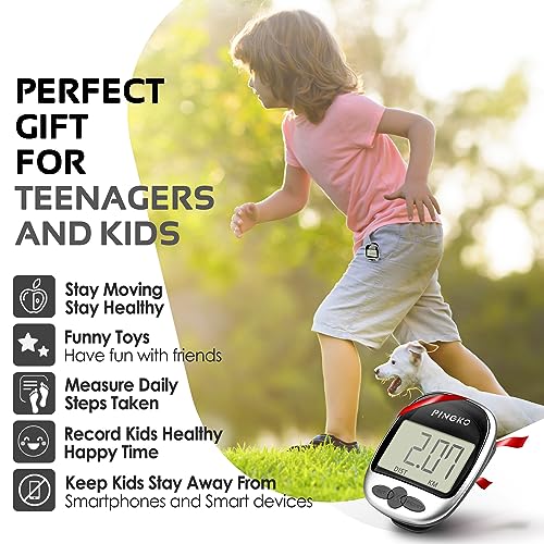PINGKO Track Steps Multi-Function Portable Sport Pedometers Step/Distance/Calories Counter Fitness Tracker - Black… - Image 4