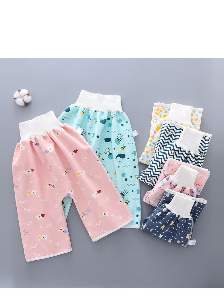 Loquat 4-Pack Cotton Baby Pants Waterproof Underwear For Pee Nappy Diaper Pants Potty Training  - Image 3