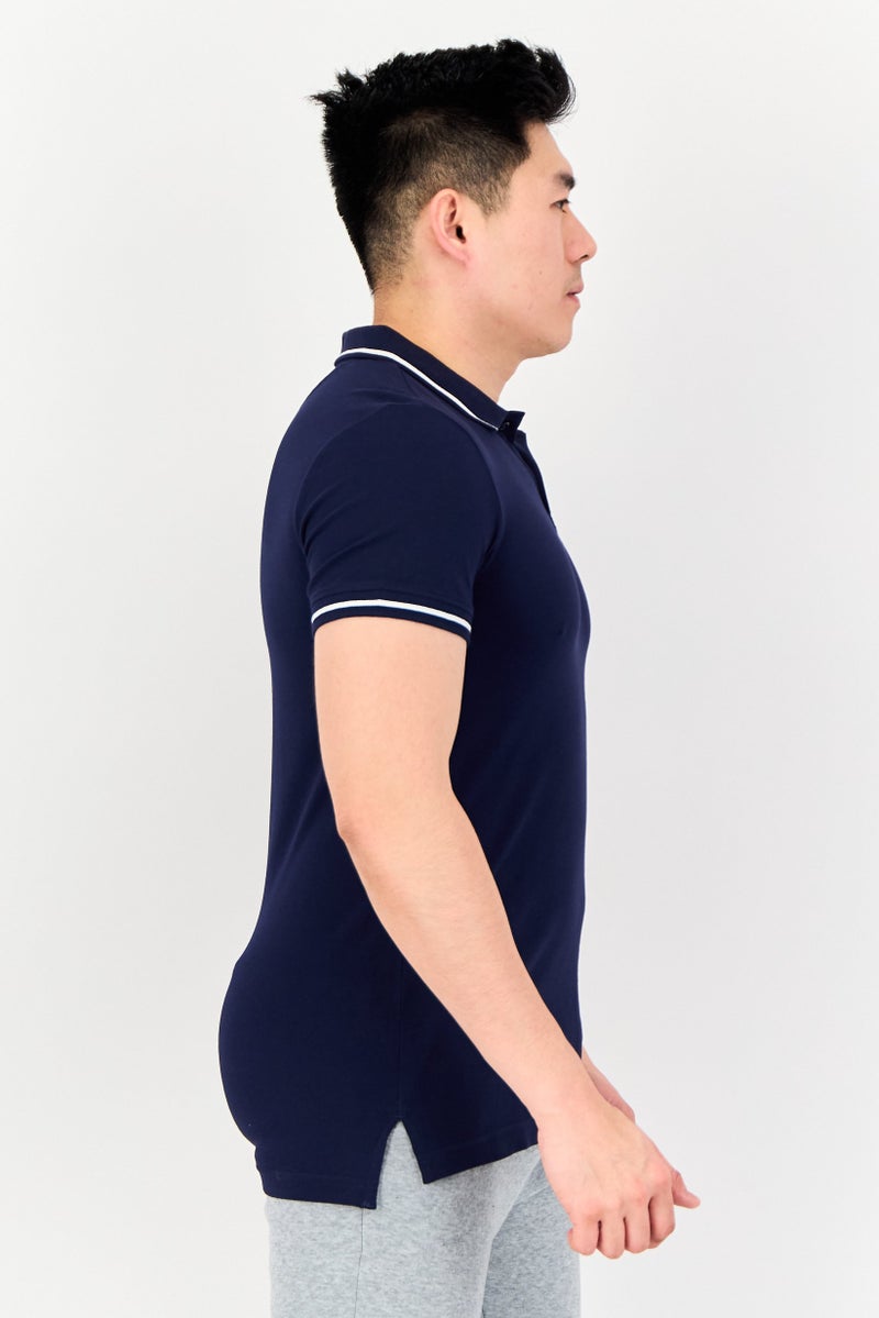 PUMA تي شيرت بولو قصير الأكمام للرجال، مناسب للرياضة، خارجي، أزرق داكن - Image 4