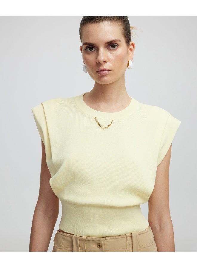 Ipekyol Knit Top With Chain Detail  - Image 2