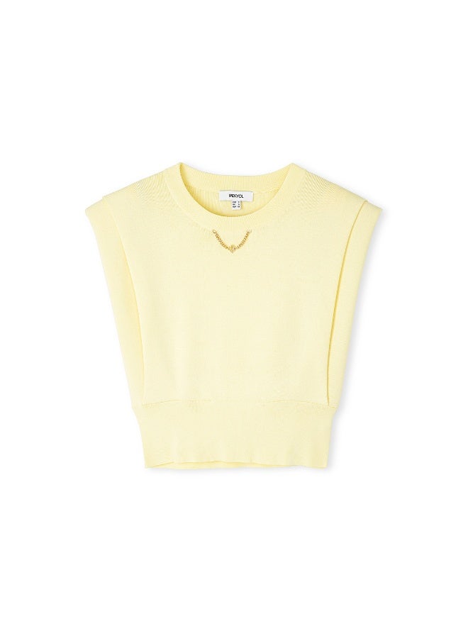 Ipekyol Knit Top With Chain Detail  - Image 5