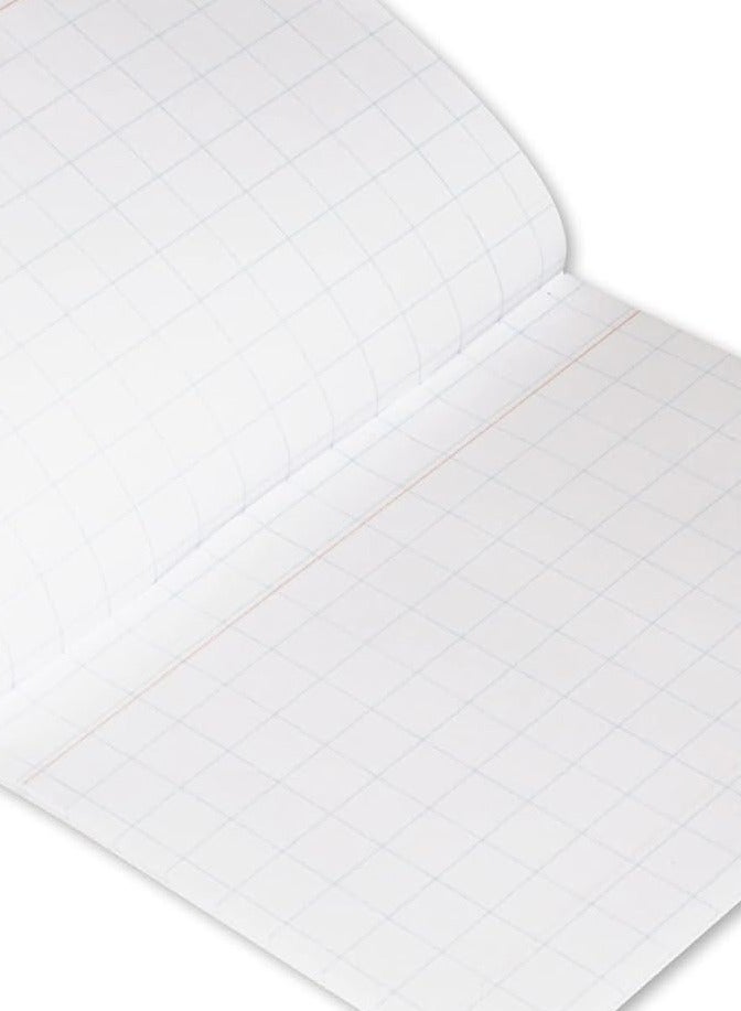 FIS Exercise Book, Size 165x210mm, 40 Sheets, 80 Pages, 15mm Square Gridlines with Left Margin, Packet of 12 Pieces, Neon Orange Cover with Mathematical Info-FSEBSQ1580N - Image 2