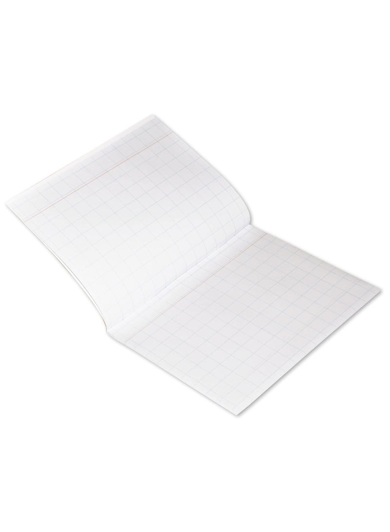 FIS Exercise Book, Size 165x210mm, 40 Sheets, 80 Pages, 15mm Square Gridlines with Left Margin, Packet of 12 Pieces, Neon Orange Cover with Mathematical Info-FSEBSQ1580N - Image 3