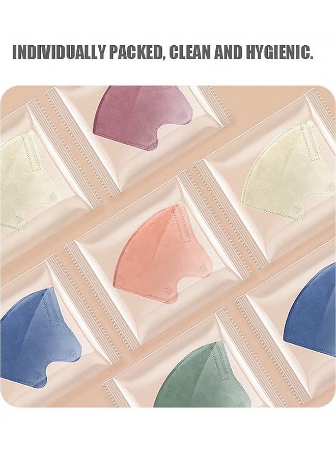 MXN 40 Pcs Adult Mask, 3D Masks Set, Dust Proof Sun Protection Fabric Face Covering Lightweight Breathable Disposable FaceMask for Outdoor Sports (Colorful)  - Image 2