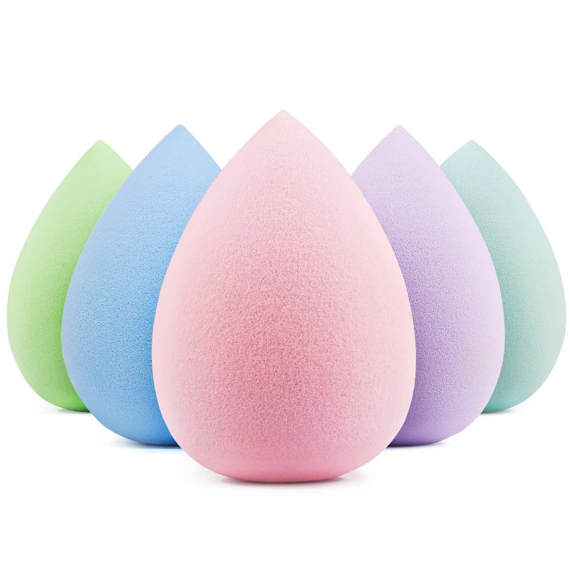 BEAKEY 5 Pcs Makeup Sponge Set LatexFree Makeup Sponges for Foundation Multicolored Boun Boun Sponges Flawless for Liquid Cream and Powder