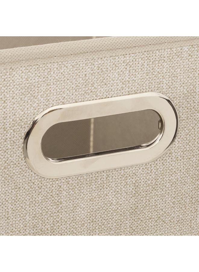 Five Simply Smart Polypropylene and Metal Foldable Storage Box Beige 31 x 31cm 138885G - Image 3