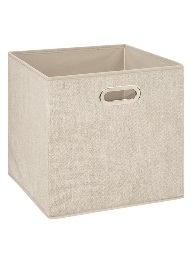 Five Simply Smart Polypropylene and Metal Foldable Storage Box Beige 31 x 31cm 138885G - Image 1
