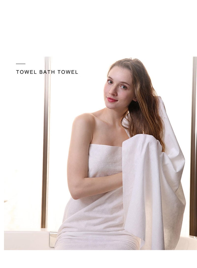 SYOSI منشفة استحمامDisposable 70x140 سم، 10 عبوات تعبئة فردية مجموعة منشفة استحمامDisposable، مناشف غير منسوجة سميكة منشفة استحمامDisposable للفندق، السبا، الشاطئ، الساونا، السفر، الجمنازيوم، التخييم - Image 2