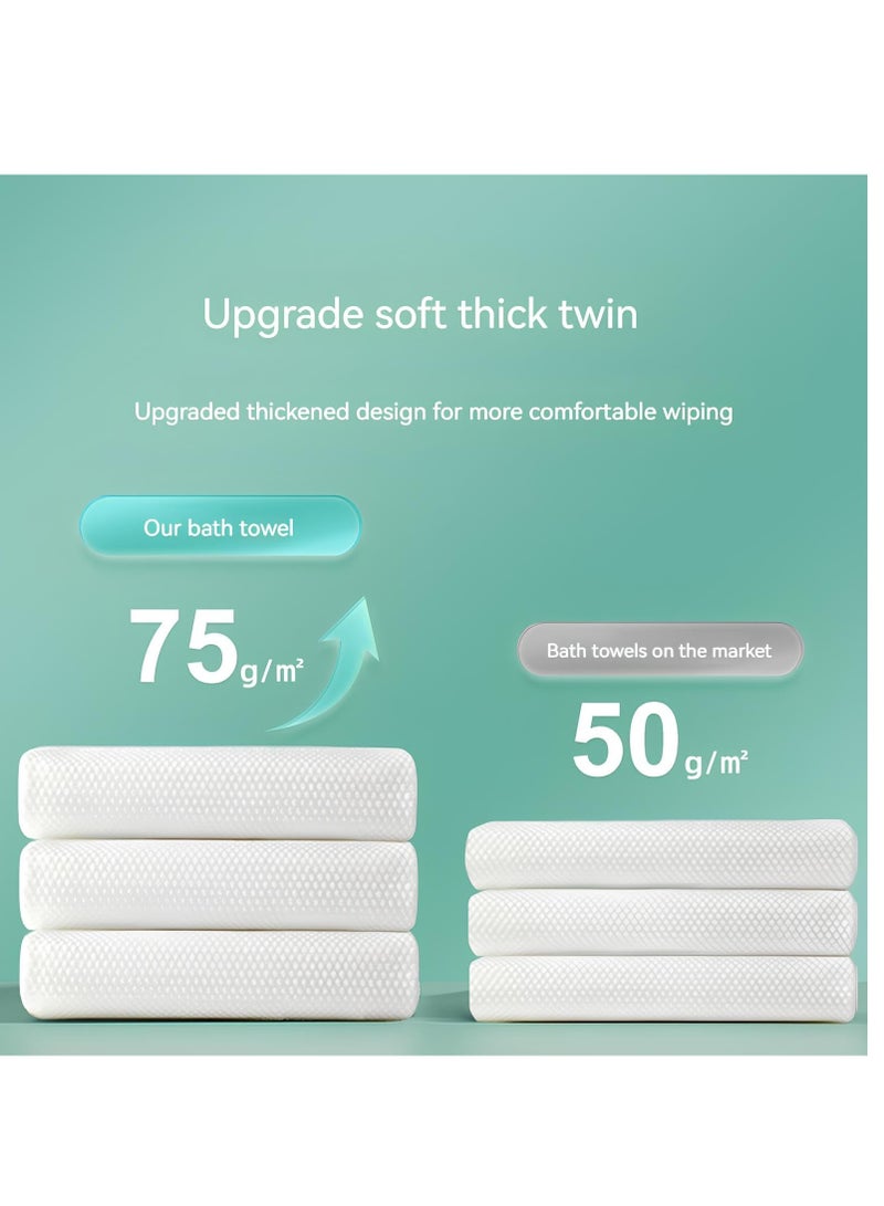 SYOSI منشفة استحمامDisposable 70x140 سم، 10 عبوات تعبئة فردية مجموعة منشفة استحمامDisposable، مناشف غير منسوجة سميكة منشفة استحمامDisposable للفندق، السبا، الشاطئ، الساونا، السفر، الجمنازيوم، التخييم - Image 5