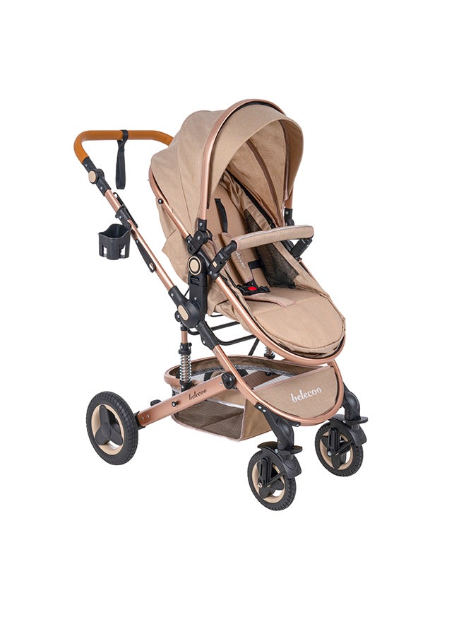belecoo Belecoo 5 Cream - 3 In 1 Lite Pram  - Image 2