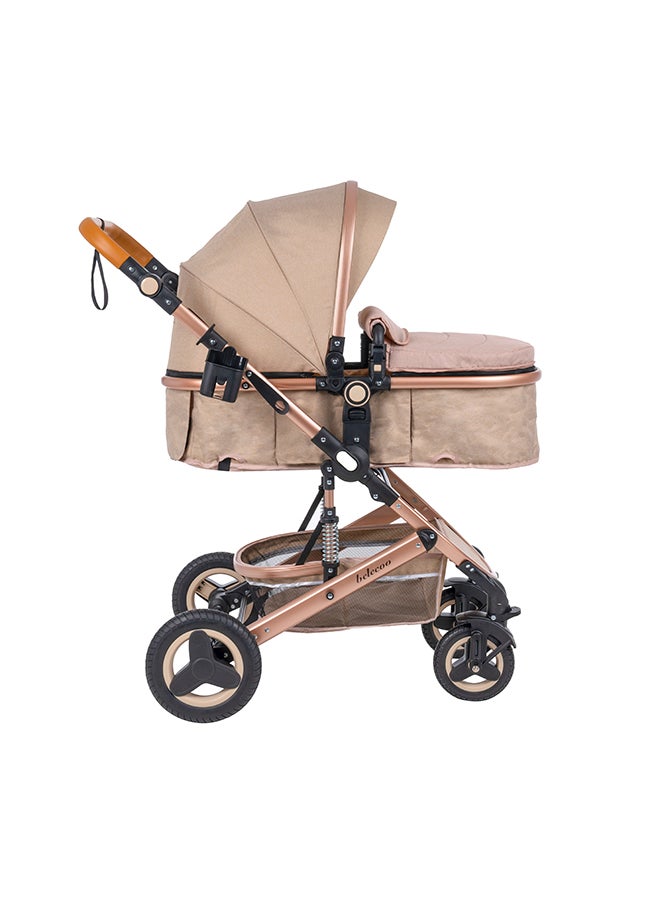 belecoo Belecoo 5 Cream - 3 In 1 Lite Pram  - Image 4