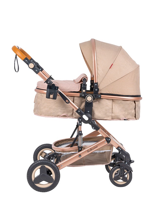 belecoo Belecoo 5 Cream - 3 In 1 Lite Pram  - Image 3