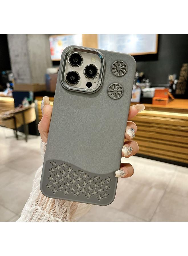 The Bros Case Cover For iPhone 13 Pro Leather Textured Fan Hollow Cooling MagSafe Magnetic Phone Case Cover