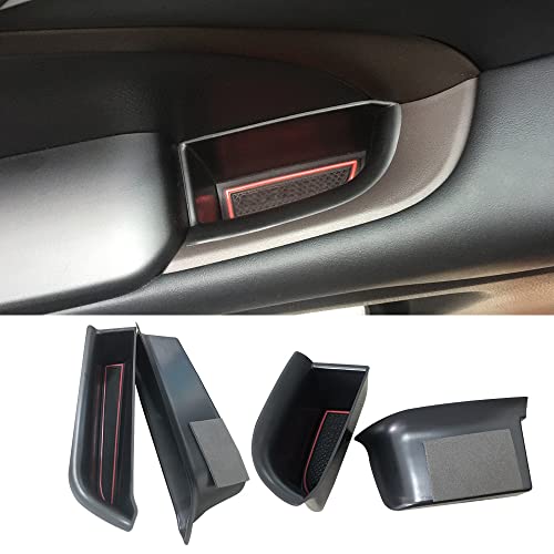 Vesul 4pcs Door Side Storage Box Compatible with Highlander 2014 2015 2016 2017 2018 2019 Armrest Phone Container Door Organizer Handle Pocket ABS Tray Insert Glove Pallet - Image 1