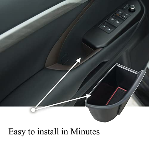 Vesul 4pcs Door Side Storage Box Compatible with Highlander 2014 2015 2016 2017 2018 2019 Armrest Phone Container Door Organizer Handle Pocket ABS Tray Insert Glove Pallet - Image 3