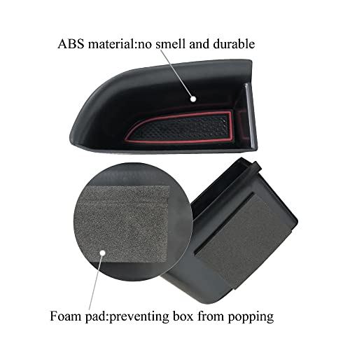 Vesul 4pcs Door Side Storage Box Compatible with Highlander 2014 2015 2016 2017 2018 2019 Armrest Phone Container Door Organizer Handle Pocket ABS Tray Insert Glove Pallet - Image 5