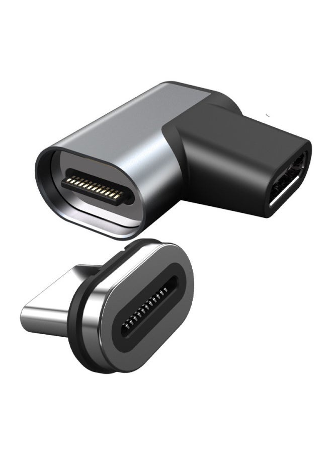 Generic Magnetic Adapter 24p Full Function Type-C3.1 Magnetic Male Female Head Lightning 3 Adapter Use-Color:Black  - Image 5