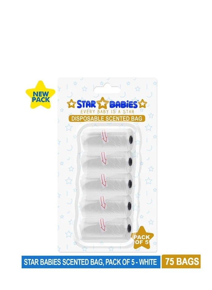 Star Babies - Scented Bag Blister - Pack of 5/75 Bags - White - Image 2