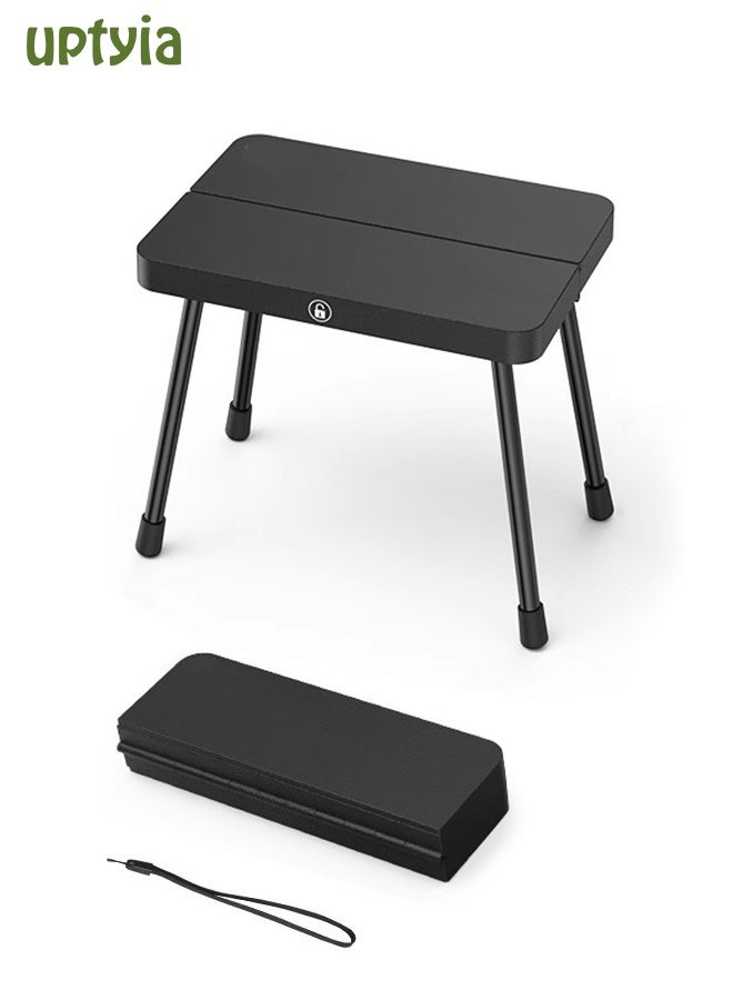 Uptyia Folding Camping Stool, Small Collapsible Stool for Adults, Portable Pocket-Size Stool Chair w Storage Bag, Foldable Seat Ultralight Camping Stool for Travel Hiking Fishing Beach, Hold Up to 300KG - Image 1