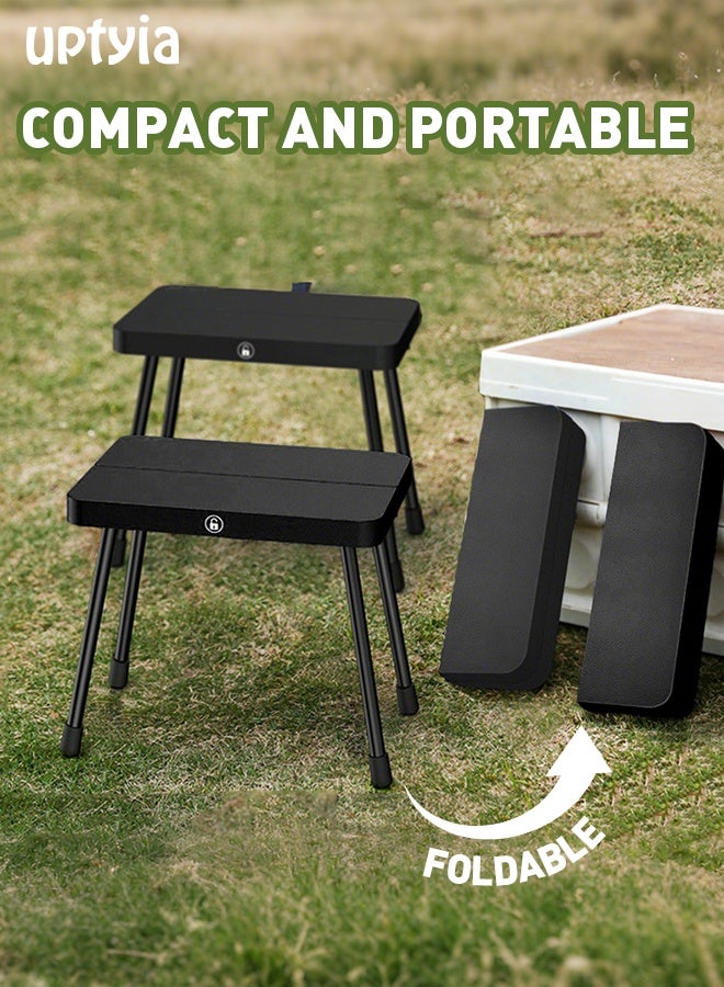 Uptyia Folding Camping Stool, Small Collapsible Stool for Adults, Portable Pocket-Size Stool Chair w Storage Bag, Foldable Seat Ultralight Camping Stool for Travel Hiking Fishing Beach, Hold Up to 300KG - Image 2