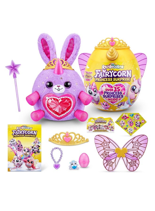 Rainbocorns Fairycorn Princess Surprise (Bunny) by ZURU 11" Collectible Plush Stuffed Animal, Surprise Egg, Wearable Fairy Wings, Magical Fairy Princess, Ages 3+ for Girls, Children - Image 1