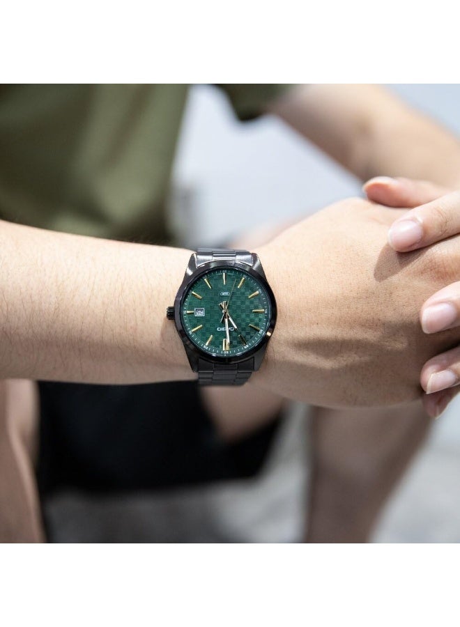 Casio MTP-VD03B-3AUDF Men’s Analog Black Stainless Steel Watch – Green Dial, Slim Design, Date Display, Water Resistant - Image 5