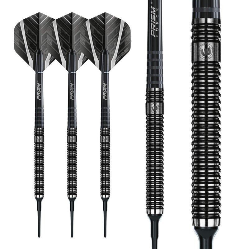 Winmau مجموعة سهام وينماو بلاك آوت 20 جرام من التنجستين مع الطائرات والعمود (الساق) - Image 2
