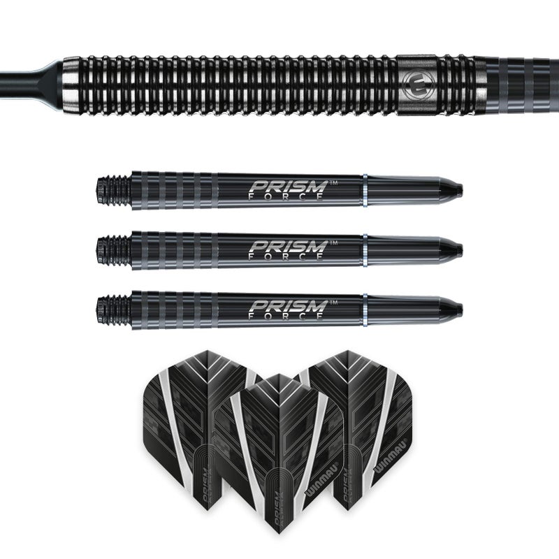 Winmau مجموعة سهام وينماو بلاك آوت 20 جرام من التنجستين مع الطائرات والعمود (الساق) - Image 4