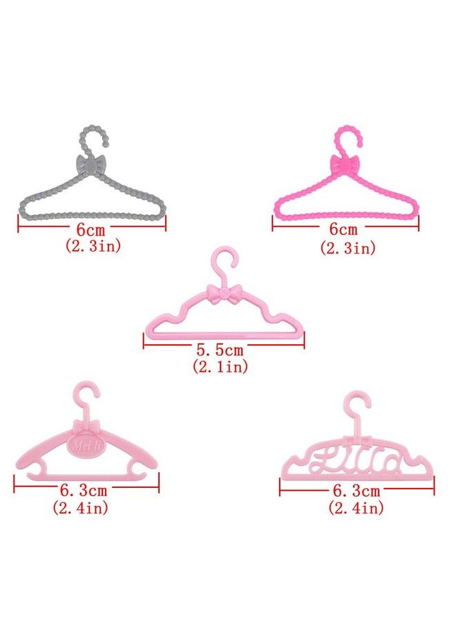 E-TING 60 Pcs Mini Doll Clothes Hangers Plastic Mixed Little Hangers Doll Clothes Accessories For 11.5 Inch Doll - Image 3