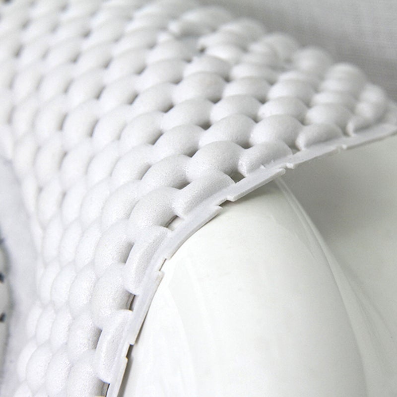 Full Body Bath Pillow: White 30 Suction Cups, Extra Thick Head Rest, Hollow Out Quick Dry - Non-Slip Tailbone & Back Support Bathtub Cushion for Relaxing Bath Time - Image 3