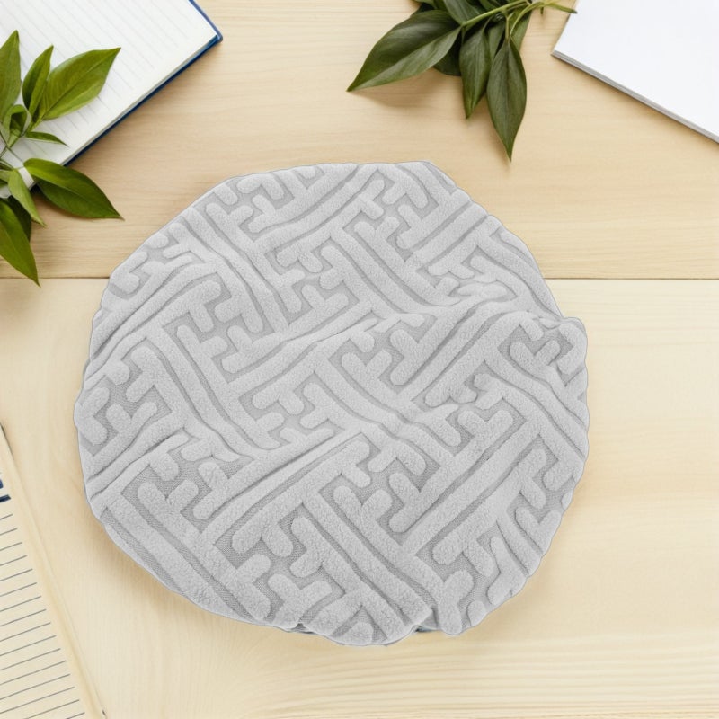 2pcs Round Stool Covers - Grey Washable Stretchy Stool Seat Covers For Kitchen Dining Room - Elastic Protector For 37-48cm Chair Party Holiday - Image 4