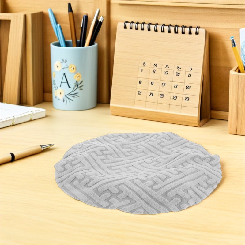 2pcs Round Stool Covers - Grey Washable Stretchy Stool Seat Covers For Kitchen Dining Room - Elastic Protector For 37-48cm Chair Party Holiday - Image 2