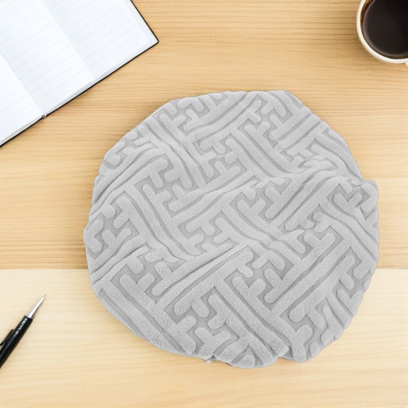 2pcs Round Stool Covers - Grey Washable Stretchy Stool Seat Covers For Kitchen Dining Room - Elastic Protector For 37-48cm Chair Party Holiday - Image 3