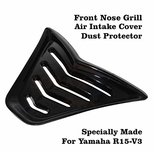 Sorax Front Nose Air Intake Cover Filter Nose Grill Protect from Dust for Yamaha R15 V3 (Black) - Image 2