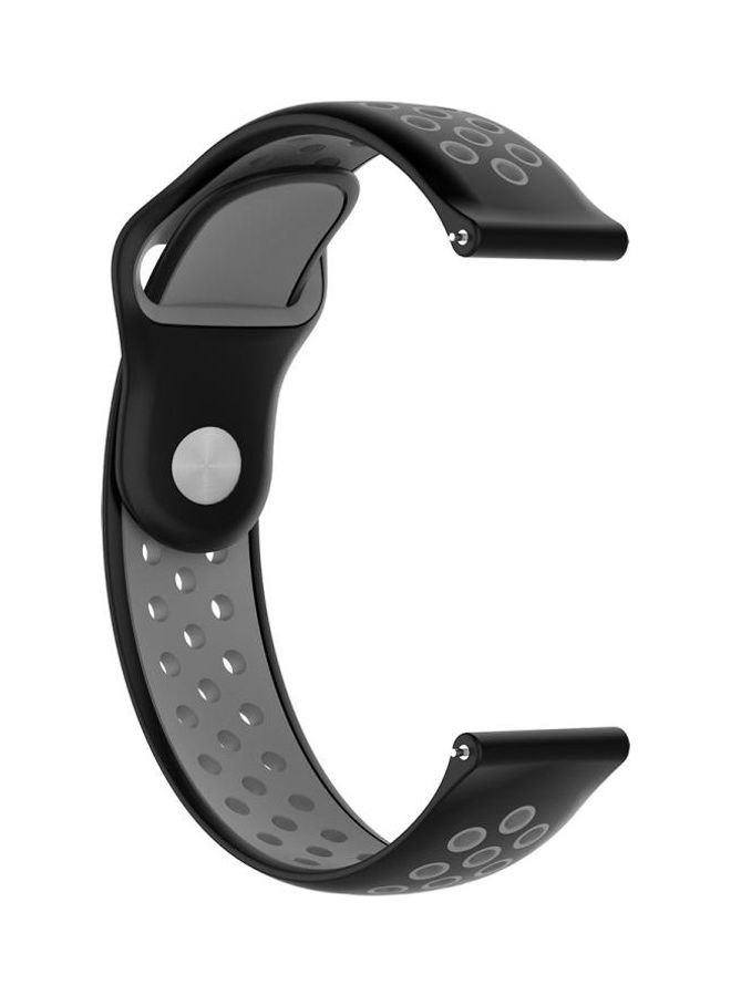 NIBEMINENT Two Colours Replacement Wrist Strap Watchband For Garmin Vivoactive 3 Black/White - Image 2