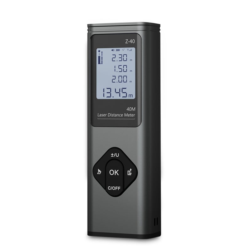 Measure 132ft Distance Meter 40M Portable Handle Digital Measure Tool High-precision Infrared Measuring Ruler Electronic Ruler Measuring House Decoration Mapping Instruments Range - Image 1
