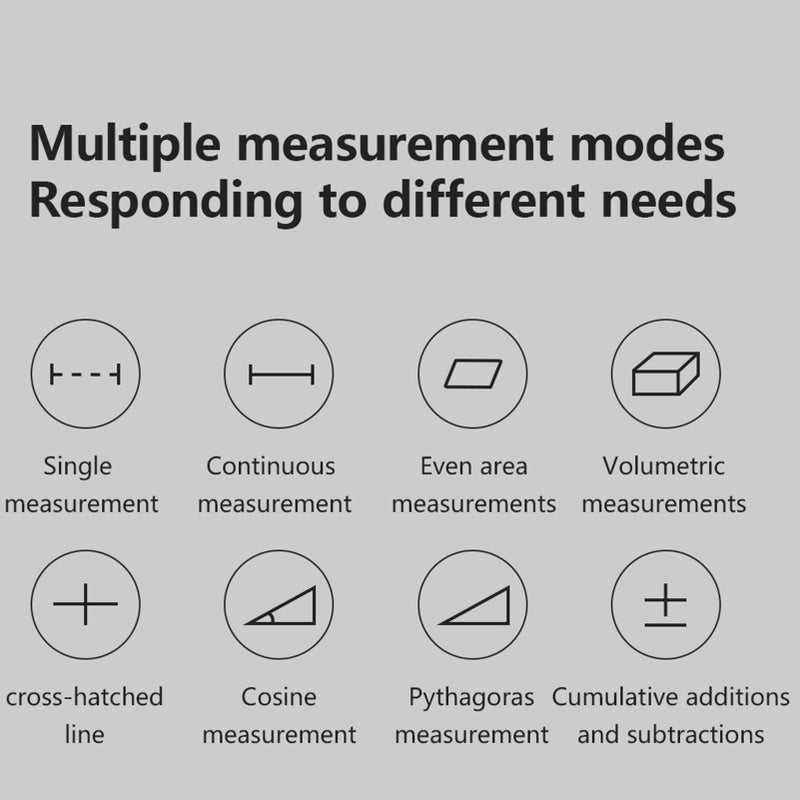 Measure 132ft Distance Meter 40M Portable Handle Digital Measure Tool High-precision Infrared Measuring Ruler Electronic Ruler Measuring House Decoration Mapping Instruments Range - Image 3