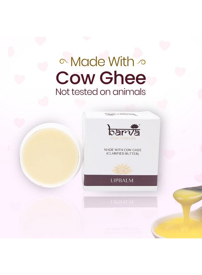 BarvA Lip Balm Made With Clarified Butter Heals Dry Chapped Lips Long Lasting No Tint 5G - Image 5
