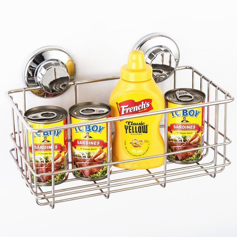 iPEGTOP Suction Cup Deep Shower Caddy Bath Wall Shelf for Large Shampoo Shower Gel Holder Bathroom Storage - Rustproof Stainless Steel - Image 3
