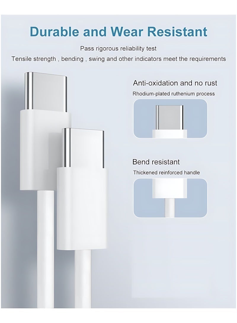 iPhone 17, 16 & 15 Pro Max Charger with USB-C Port, 35W Fast Charging with 1m USB-C to USB-C Cable – Compatible with iPhone 16 / 15 Pro Max / 15 Pro / 15 Plus / 15, Samsung S24, and All USB-C Phones & Tablets - Image 2