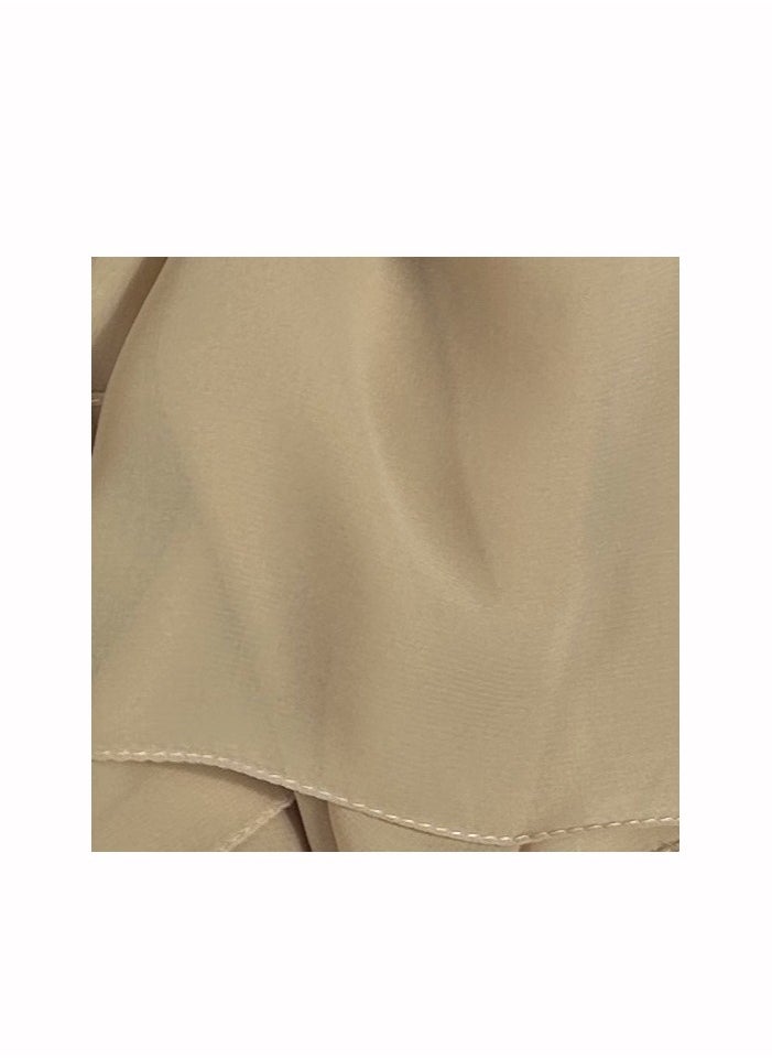 Perfectory PERFECTORY Women Lightweight Solid Chiffon Hijab Shawl Soft Premium Abaya Shawl Wrap Scarves, Long Bridal Hijab Scarf- Moccasin  - Image 2