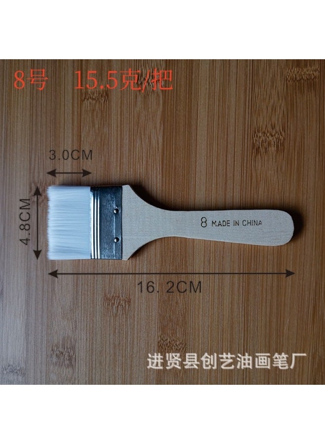 Chuangyi Brush 1-12 Nylon Oil Painting Brush Small Brush Oil Painting Brush Nylon Wool Brush Nylon Brush Barbecue Brush - Image 1