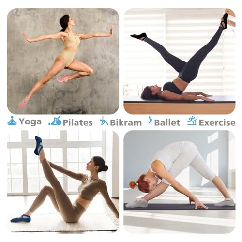 BKP Yoga Socks For Women,Non slip Grip Pilates Socks Suitable For Ballet,Plasticity,Dance,Home,Training - Image 4
