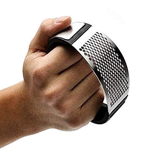 VIDORA VIDORA Manual Garlic Presser Curved Grinding Slicer Chopper Stainless Steel Presses Cooking Gadgets Tool Press CrusherStainless Kitchen Crusher Dishwasher Safe  - Image 4