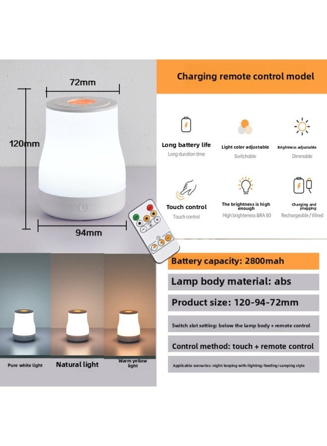 Cross-border Led Desk Lamp Usb Rechargeable Night Light Bedroom Bedside Lamp Student Special Eye Protection Desk Lamp Atmosphere Lamp
