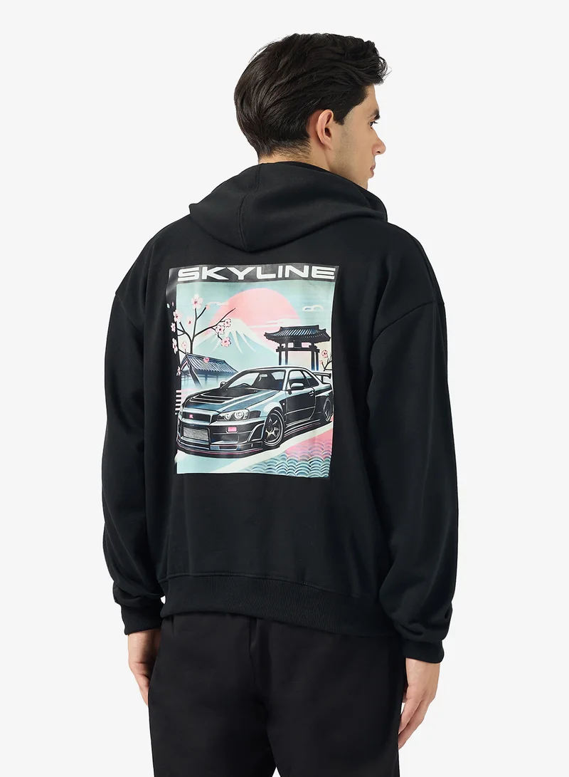سفنتي فايف Front Graphic Hoodie