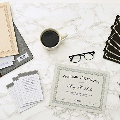 Gartner Studios Variety Pack Certificate Paper, 65lb, 8.5” x 11”, 100 Count, Red, Blue, Gray and White Customizable Blank Award Certificates (74933) - Image 3