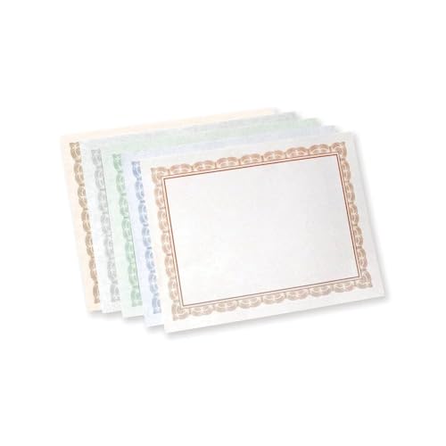 Gartner Studios Variety Pack Certificate Paper, 65lb, 8.5” x 11”, 100 Count, Red, Blue, Gray and White Customizable Blank Award Certificates (74933) - Image 1