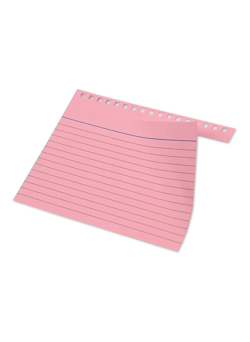 FIS - FIS Ruled Record Card 180 Gsm 6X4 Inch Double Loop Spiral Assorted 50 Sheets -FSIC64-180SPP50 - Image 1